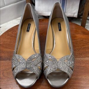 Alex Marie Silver Embellished Heels